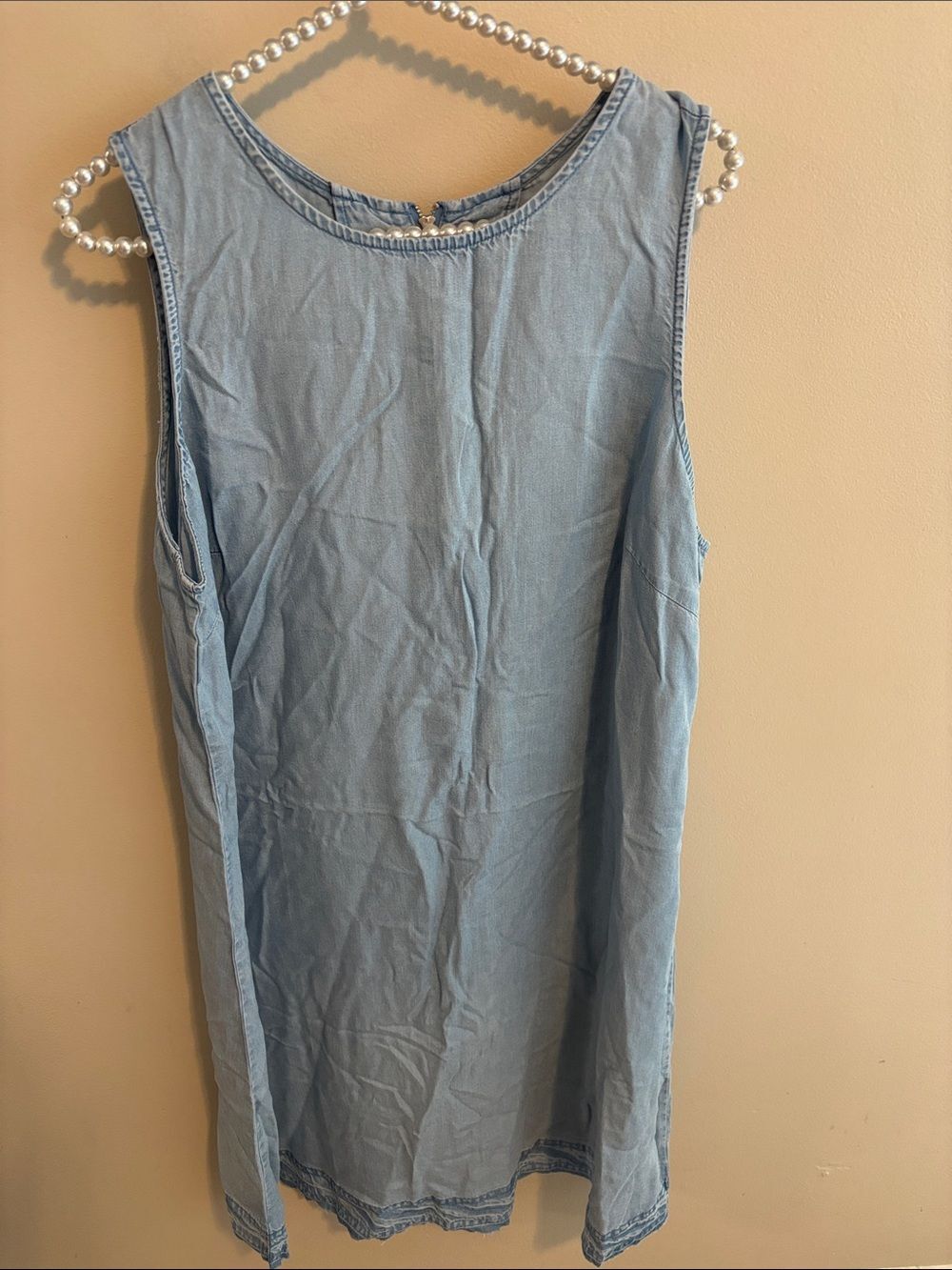 NEW Lane Bryant Dress Womens Size 14 Light Blue Wash Lyocell Chambray Denim